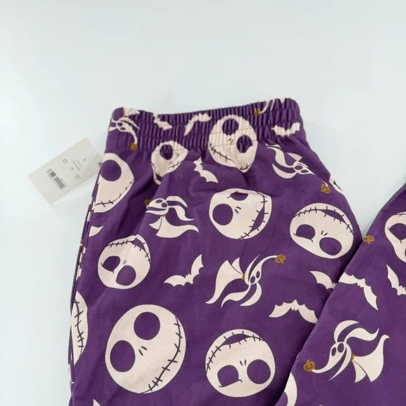 Disney Pajama Pants Nightmare Before Christmas Jack Skellington Large Purple NEW - Picture 5 of 8